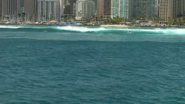 Línea del horizonte de Honolulu — Vídeos de Stock