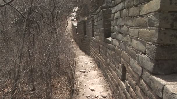 Original Section of the Great Wall of China — Stock Video