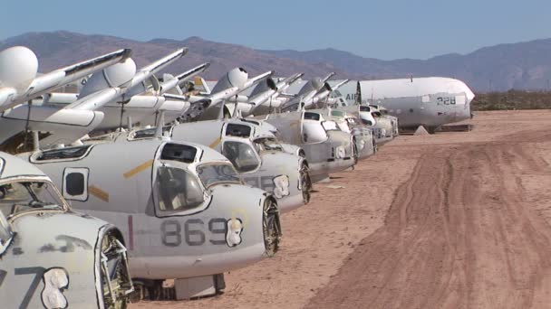 Boneyard літак — стокове відео