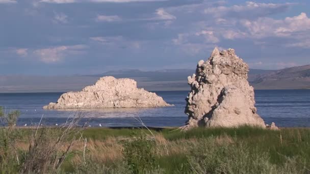 Πετρώματα στο ΜΟΝΟ λίμνη — Αρχείο Βίντεο