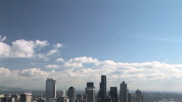 Seattle Skyline — Stockvideo