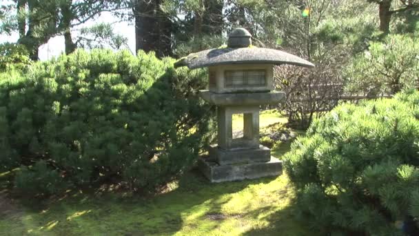 Lanterna de pedra japonesa — Vídeo de Stock