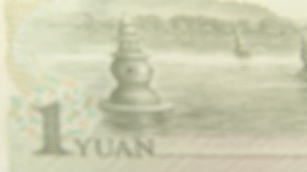 Chinese Money, 1 Yuan — Stock Video