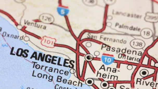 O mapa de Los Angeles — Vídeo de Stock