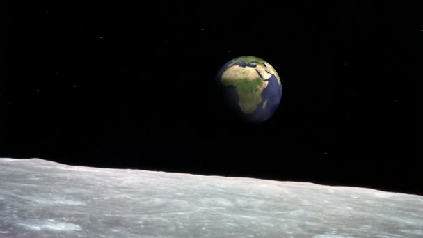 La surface de la lune et la Terre — Video