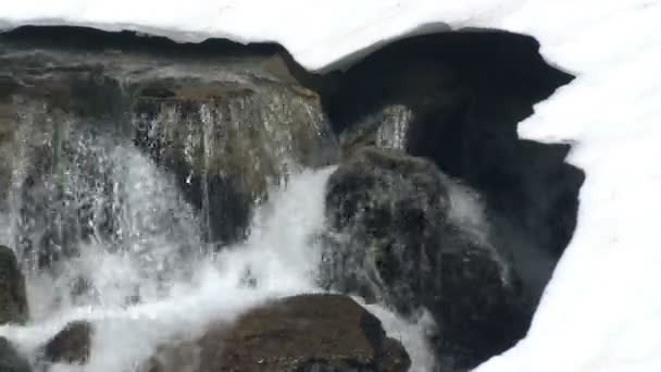 Derretimiento Río Nieve — Vídeos de Stock