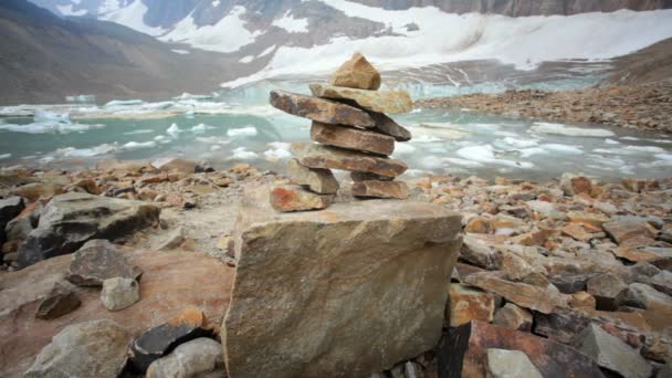 Formación Rock en el Glaciar Ángel — Vídeos de Stock