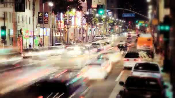 Hollywood Blvd. Time Lapse — Stock Video