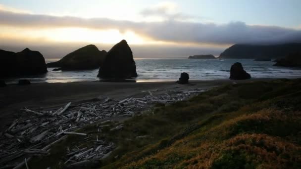 Oregon Coast Sunset — Stock Video