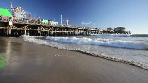 Muelle de Santa Monica — Vídeo de stock