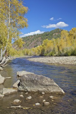 Colorado nehir sonbaharda doğal dağ