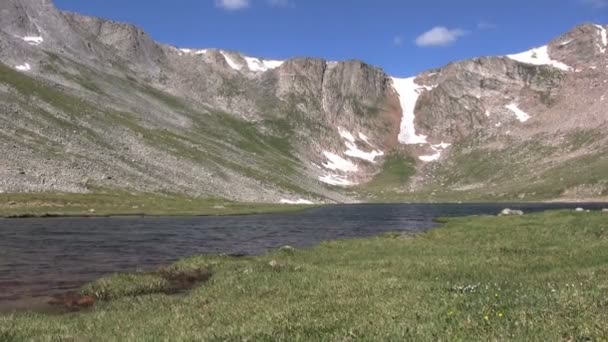 Hoge bergmeer schilderachtige — Stockvideo