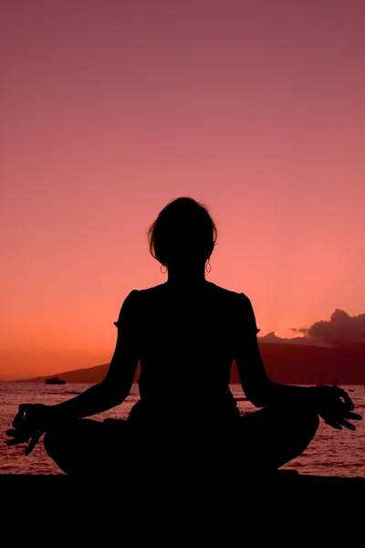 Yoga at Sunset — Stock Photo, Image