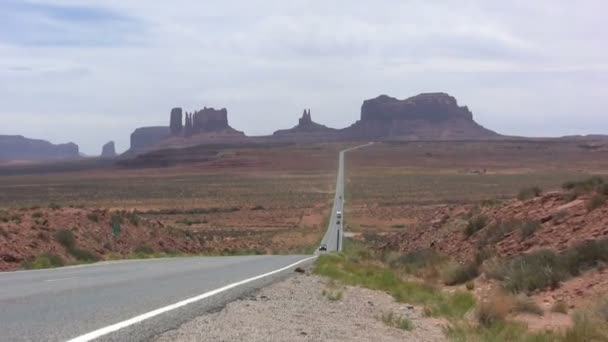 Weg naar Monument Valley — Stockvideo