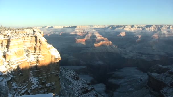 Grand canyon in de winter — Stockvideo
