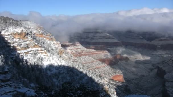 Grand canyon in de winter — Stockvideo