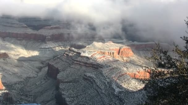 Гранд-Каньйон в зимовий період — стокове відео