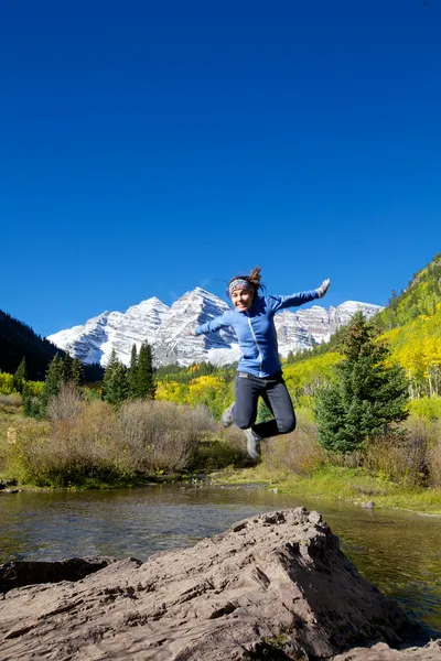 James For Joy at Maroon Bells — стоковое фото