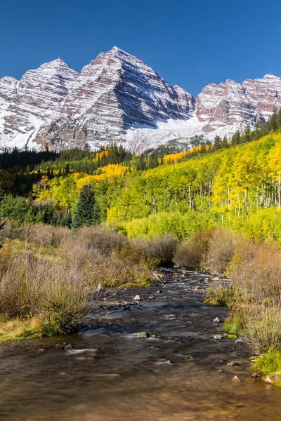 Maroon Bells Aspen Colorado em Outono — Fotografia de Stock