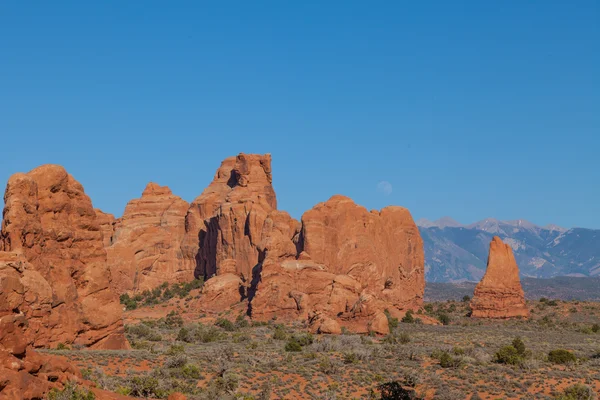 Moonrise at Arches National Park — Stock Photo, Image