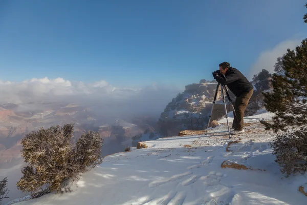 Photographing Grand Canyon in Winter — Stock Photo, Image