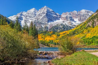 Maroon Bells in Fall clipart