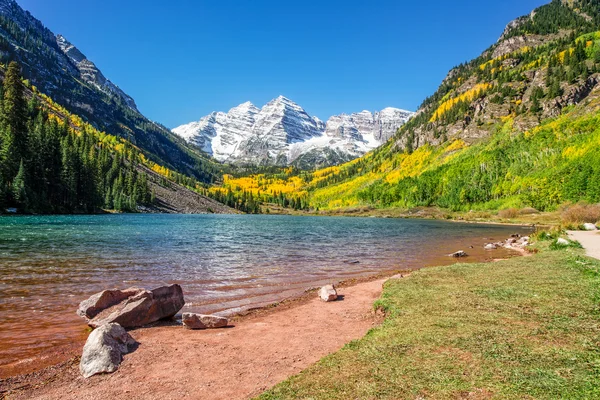 Maroon Bells in Fall — Stockfoto