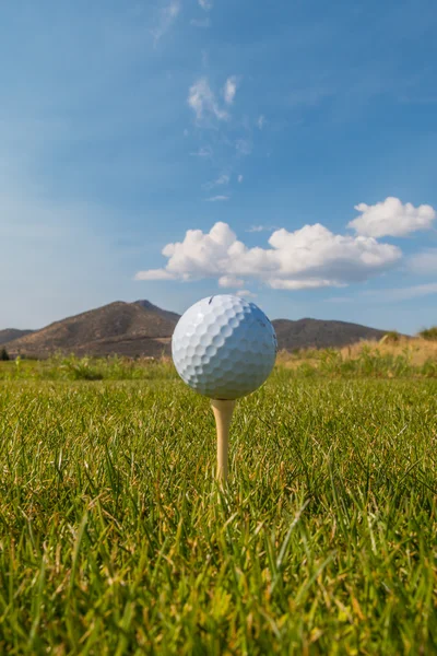 Golfbal op Tee — Stockfoto