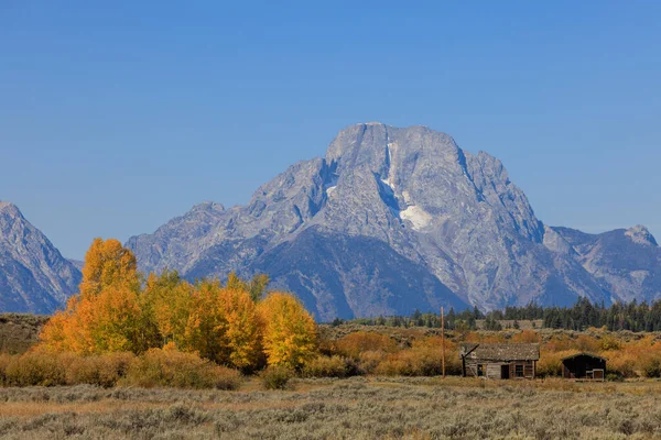 Scenic Autumn Landscape Grand Teton National Park Wyoming — Stock Photo, Image