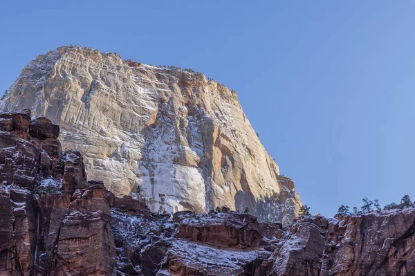Живописный Зимний Пейзаж Национальном Парке Сион Юта — стоковое фото