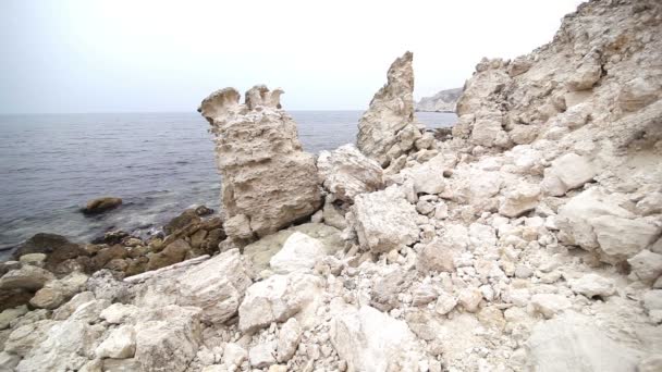 समुद्र पर दो चट्टानों — स्टॉक वीडियो