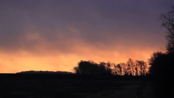 Verkeer van wolken in de hemel. time-lapse — Stockvideo