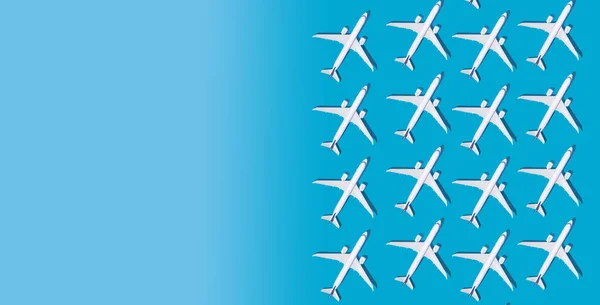 비행기 꼭대기에서 텍스트 공간을 배경의 비행기에서 패턴이야 항공사 비행기 — 스톡 사진