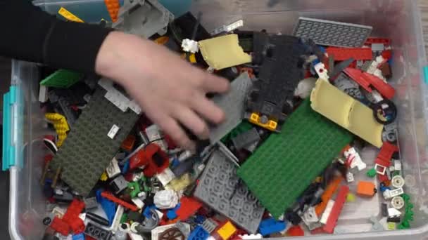 Lego Constructeur Jouets Pour Enfants Beaucoup Détails Colorés Blocs Briques — Video