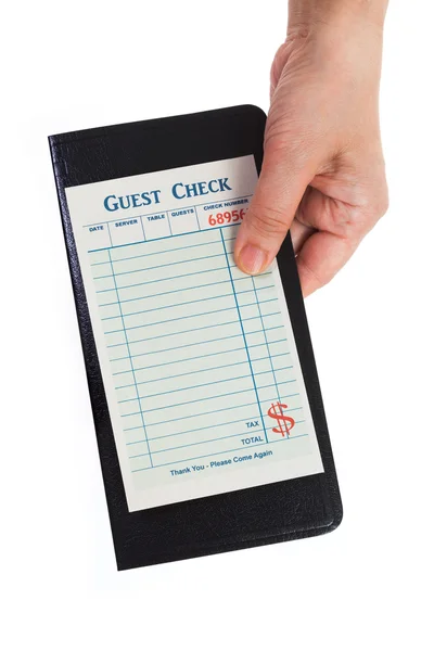 Blank Guest Check — Stock Photo, Image