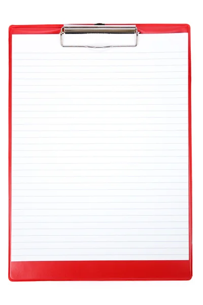 Clipboard vermelho — Fotografia de Stock