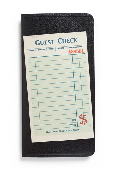 Cheque de invitado en blanco — Foto de Stock