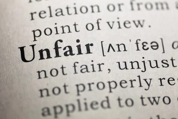 Unfair — Stock Photo, Image