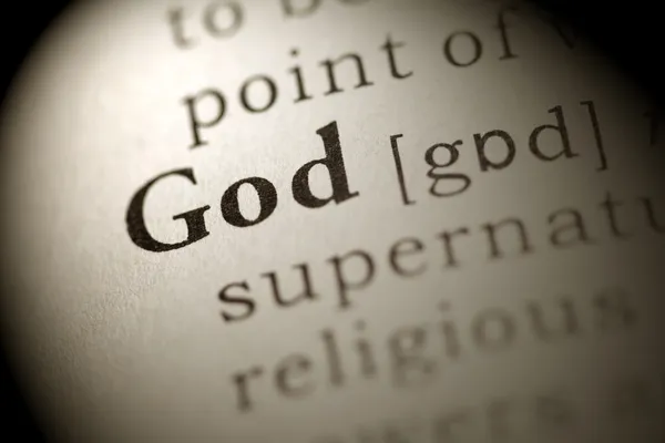 Definition of the word God — Stock Photo, Image