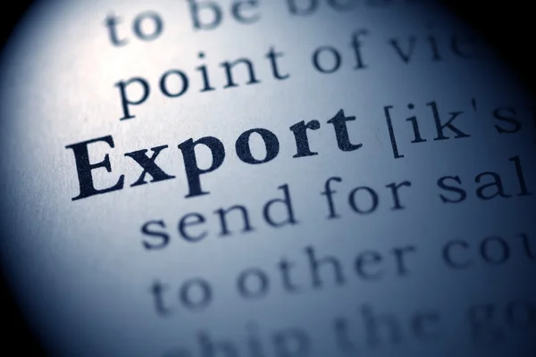 Exportera — Stockfoto