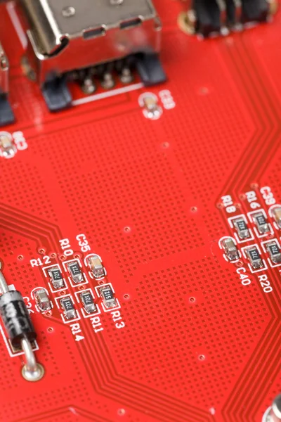 Red Circuit Board — Stock Photo, Image