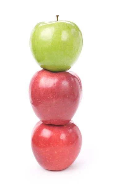 Mela verde mela rossa — Foto Stock