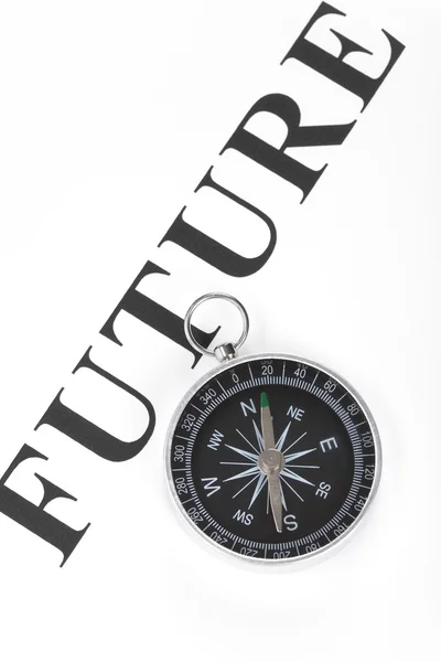 Headline future and Compass — Stock Photo, Image