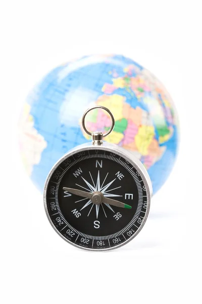 Compass and Globe — Stock Photo, Image