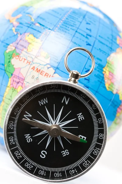 Compass and Globe — Stock Photo, Image