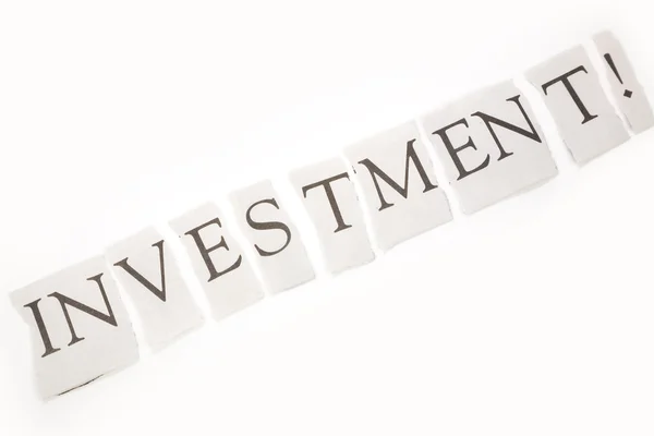 Headline of investment — Stock Photo, Image