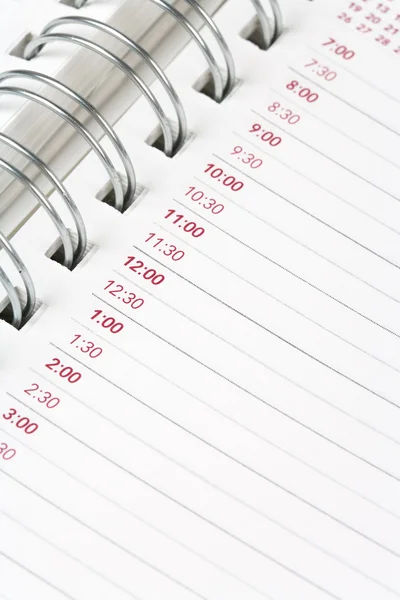 Agenda del calendario — Foto Stock