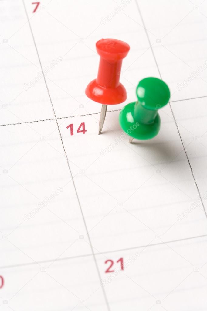 Calendar and Thumbtack