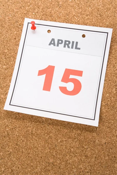 День налога на календарь — стоковое фото