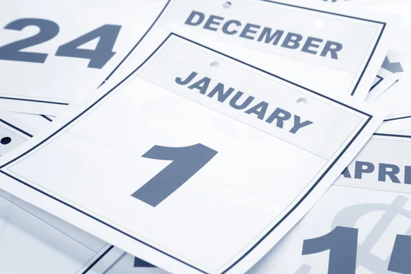 Kalender voor New Year's Day — Stockfoto